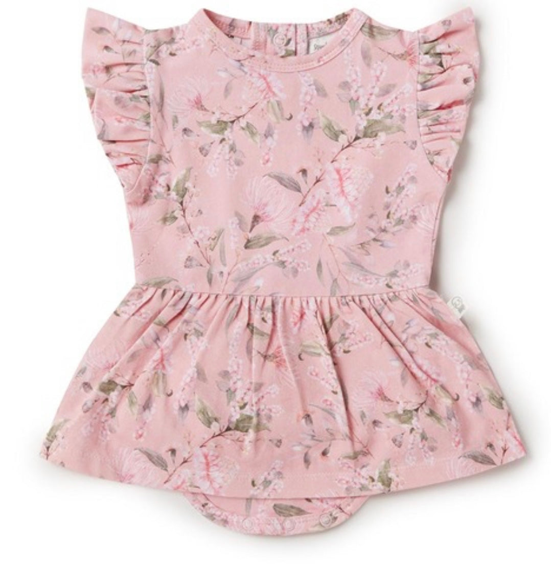 Snuggle Hunny Kids “Pink Wattle Organic Dress”